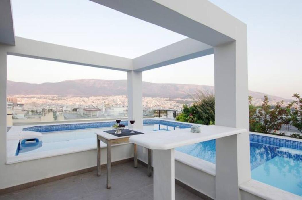 Appartamento Athens Lycabettus Hill Penthouse, Private Roof Garden & Pool Esterno foto